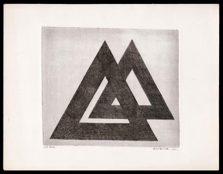 Figuratief abstracte ets van de Belgische kunstenaar Léon Smets kopen