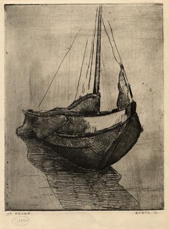 Grafisch kunstwerk uit 1950 van L. Smets