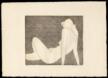 Naakt zittende dame, naaktets van L. Smets