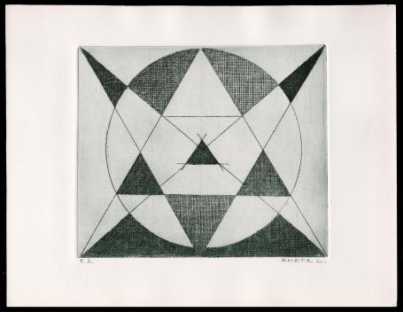 Abstracte ets van de Belgische kunstenaar Léon Smets kopen