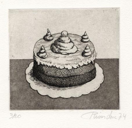 Gesigneerd kunstwerk van de Belgische etser Luc Piron
