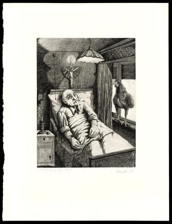 Grote ets van de Belgische graficus Luc Piron kopen