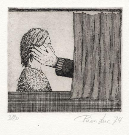 Gesigneerd kunstwerk van de Belgische etser Luc Piron