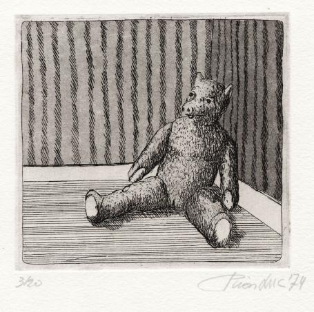 Gesigneerd kunstwerk van de Belgische etser Luc Piron