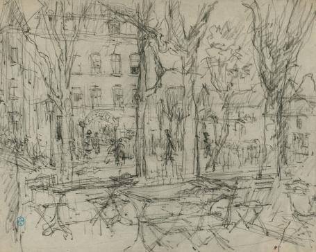 Potloodtekening van Belgische kunstschilder Lucien van der Borcht