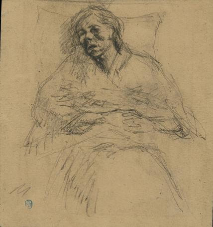 Tekening van Belgische kunstschilder Lucien van der Borcht