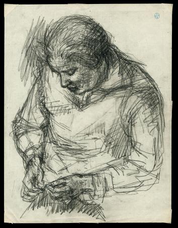 tekening van de Belgische kunstenaar Lucien van der Borcht