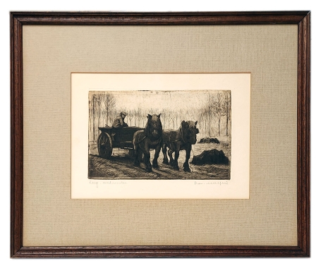 Gesigneerde ets van Romain Malfliet kopen