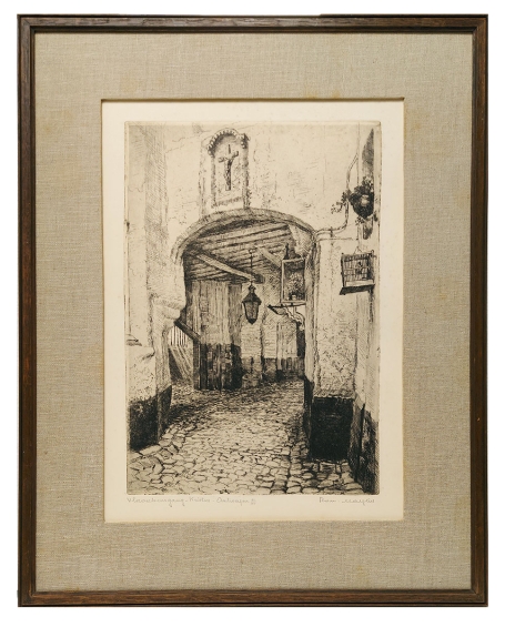 Gesigneerde ets van Romain Malfliet kopen