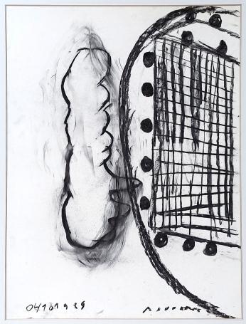 Kunstwerk uit 1989 van de Belgische kunstenaar Werner Mannaers