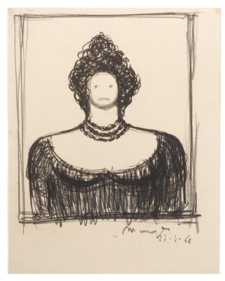 Marcel Maeyer 1968 potloodtekening