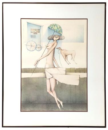 Marino Wegher met een tekening