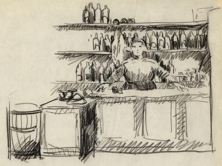 Tekening van Frans Masereel, waardin