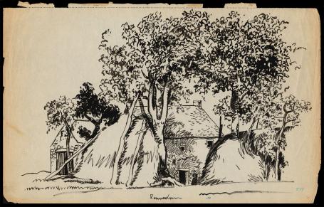 Groot schetsblad van F. Masereel kopen