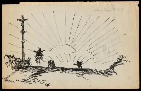 Gravure Originale Frans Masereel – Bois Gravé 1917, Expressionnisme Sur Papier Teinté
