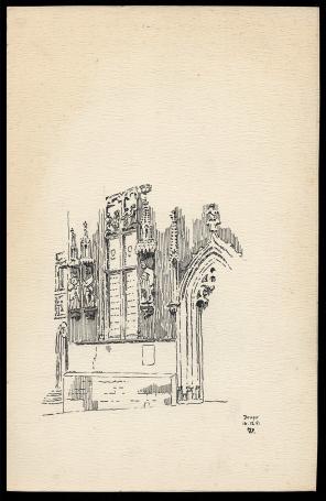 Tekening van Maurice Pauwaert uit 1951