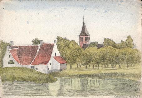 Grafisch kunstwerk uit 1922 van de Belgische kunstenaar Maurice Pauwaert