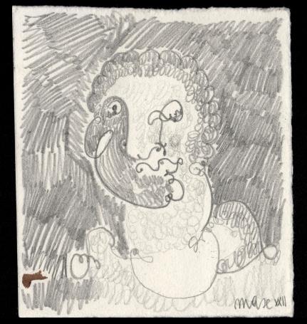 Tekening van de Brusselse kunstenaar Max Lapiower