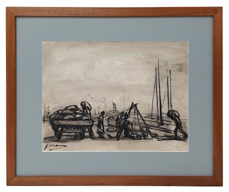 Inkttekening van de Antwerpse kunstenaar Mous kopen