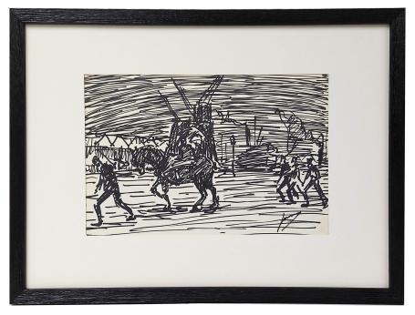 Viltstiftekening van de Antwerpse kunstenaar Mous kopen