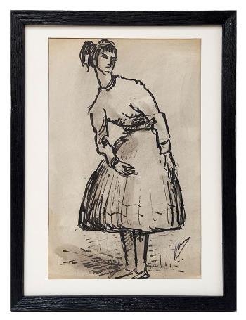 inkttekening van de Antwerpse kunstenaar Mous kopen