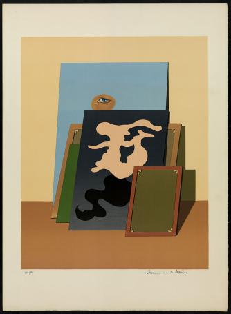 Zeefdruk van de Belgische kunstenaar Maxime Van De Woestijne