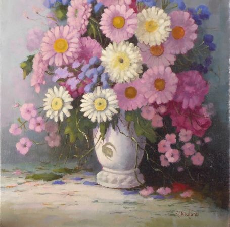 Stilleven met bloemen van Hendrik-Jan Nijland