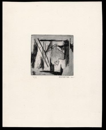 Abstracte ets van de Belgische kunstenaar Léon Smets kopen