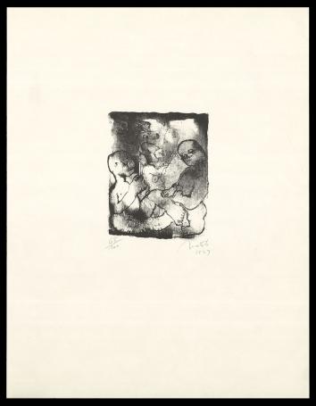 lithografie uit 1943 van de Belgische kunstenaar Marcel Notebaert
