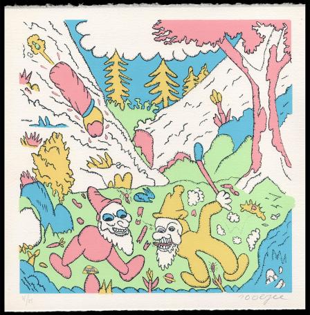 Zeefdruk van de Belgische kunstenaar Pjeroo Roobjee kopen