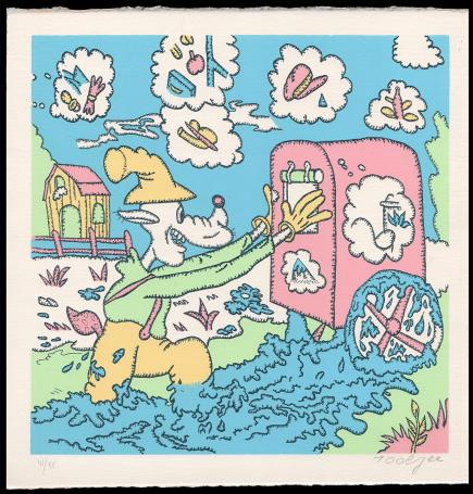 Zeefdruk van de Belgische kunstenaar Pjeroo Roobjee kopen