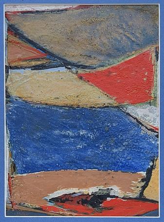 Paul Rigaumont met een olieverfschilderij