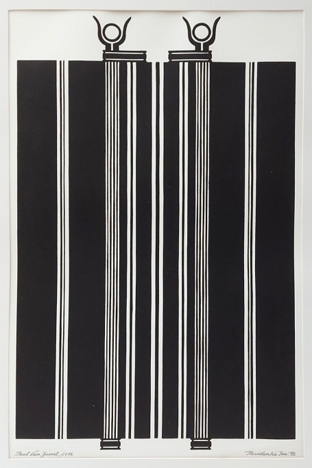 Linosnede van de Belgische kunstenaar Paul Van Dessel kopen