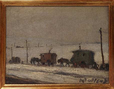 Kunstwerk van Piet Lippens kopen, woonwagens