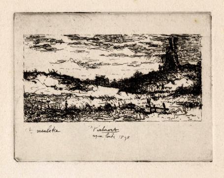 Kopergravure van de Belgische kunstenaar Piet Verhaert