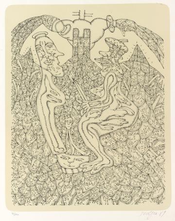 Grafisch kunstwerk van de Belgische graficus Pjeroo Roobjee