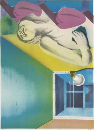 Lithografie van Pol Mara een Belgische kunstenaar