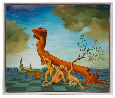 Belgisch surrealisme door de Brusselse schilder Carl Prévot