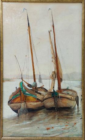 Olieverfschilderij van Belgische kunstschilder Pros de Wit