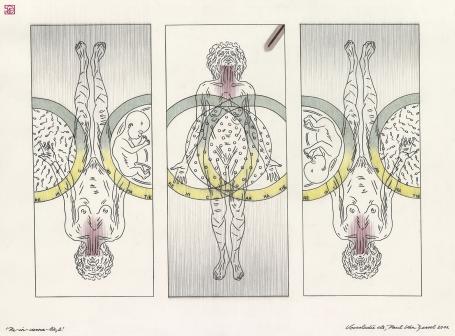 Tekening van de Belgische kunstschilder Paul Van Dessel