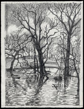 Tekening van de Belgische kunstenaar Paul Van Dessel kopen