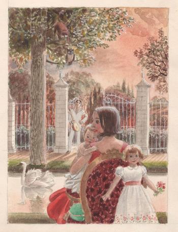 Aquarel van Van Den Steen
