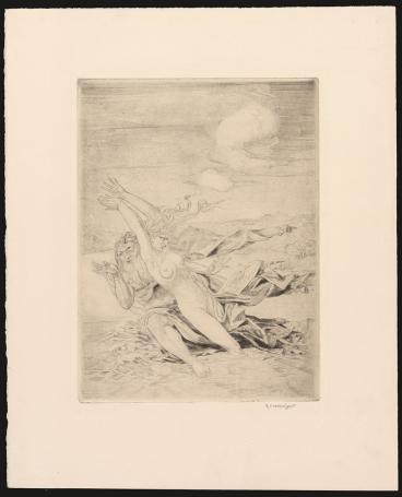 Gravure van de Waalse kunstenaar Robert Crommelynck