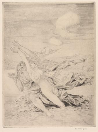 Grote gravure van Robert Crommelynck kopen