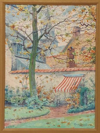 René Dubois met een aquarel uit 1913