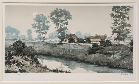 Ets van de Belgische kunstenaar Roger Hebbelinck