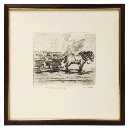 Gesigneerde ets van Romain Malfliet kopen