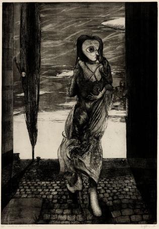 Ets van de Belgische etser Roger Van Akelyen