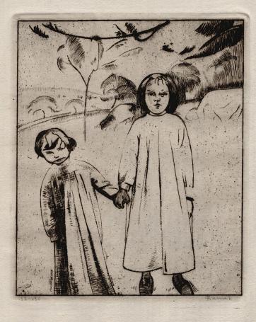 Ramah Belgische kunstenaar met ets