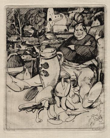 Ramah Belgische kunstenaar met ets